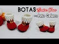 Botas de SANTA CLAUS con punto GARBANZO Tejidas a Crochet - PASO A PASO