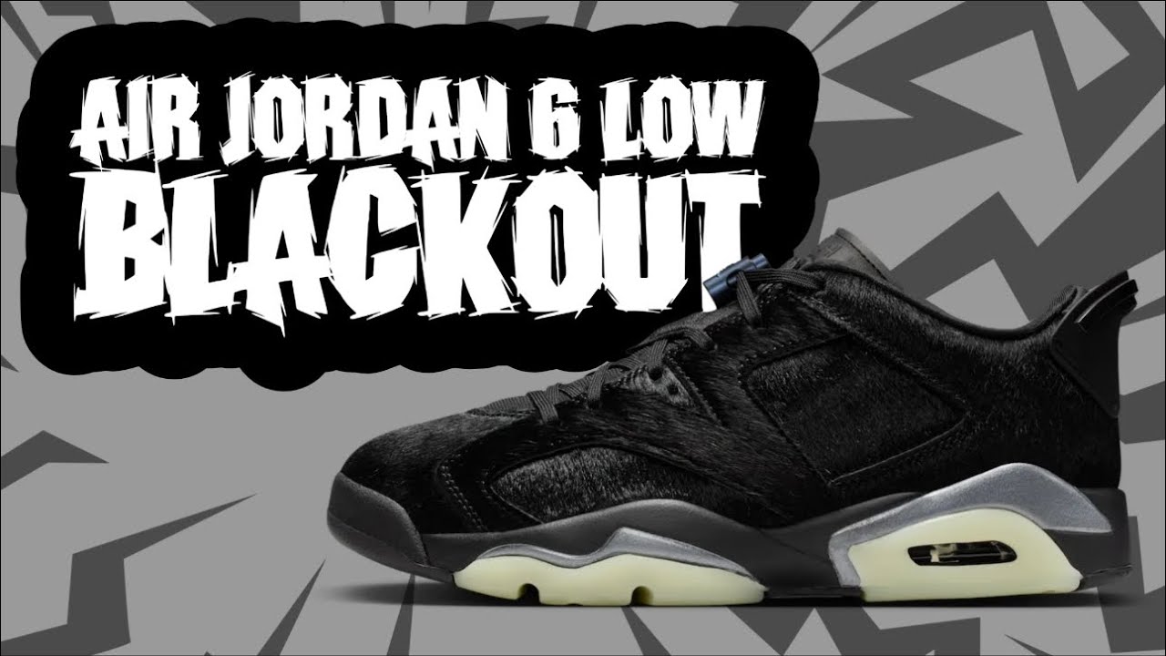 Air Jordan 6 Low Blackout - YouTube