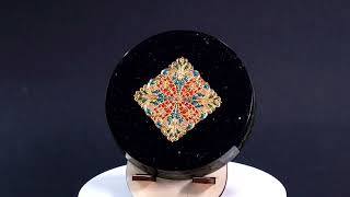 Disc Orgon Mandala Pătrată Echilibru | Turmalină Neagră