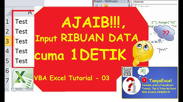 excel vba tutorial - 03 input data dengan VBA Excel