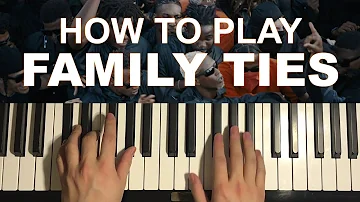 Baby Keem, Kendrick Lamar - family ties (Piano Tutorial Lesson)