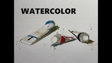 Drawing and Painting Your Watercolor Paint Tubes Tutorial - with Chris Petri