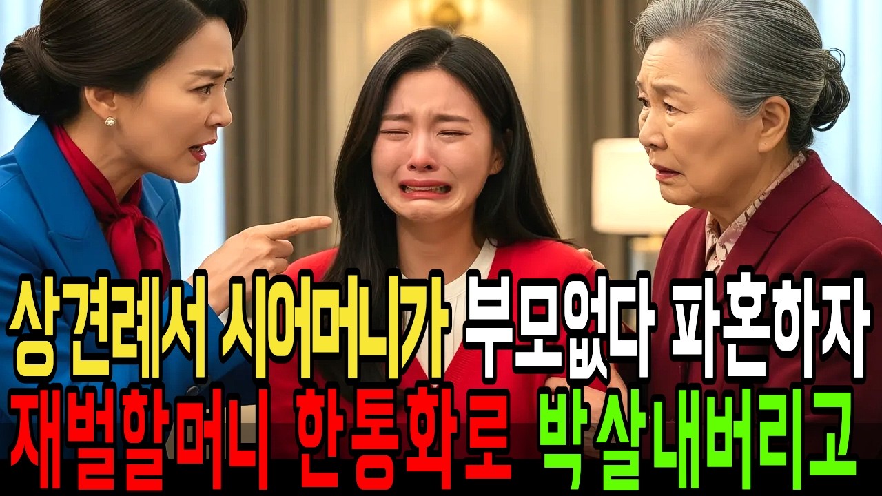 상견례에서 부모 없다고 무시하고 욕한 시어머니 재벌할머니 한 통화에 사돈집안 박살내버리고ㅣ노후사연ㅣ오디오북ㅣ사연라디오
