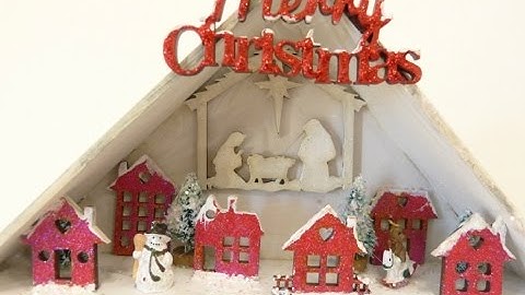 Altered House advent calendar shadow box tutorial