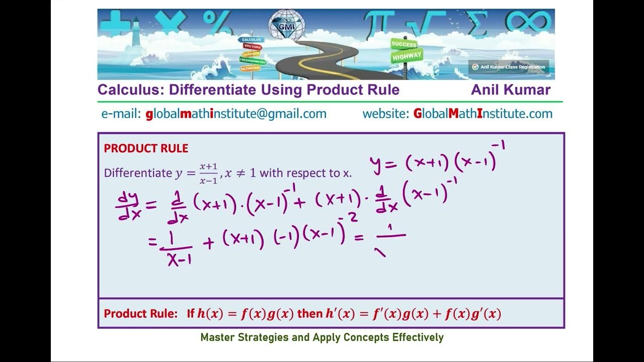 Calculus Find Derivative Using Product Rule Practice Worksheet YouTube