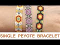 Desenli tekli peyote bileklik (Patterned single peyote bracelet)