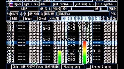 Tune Upload 04 : Created using OctaMED on Amiga 1200 in mid 1990s
