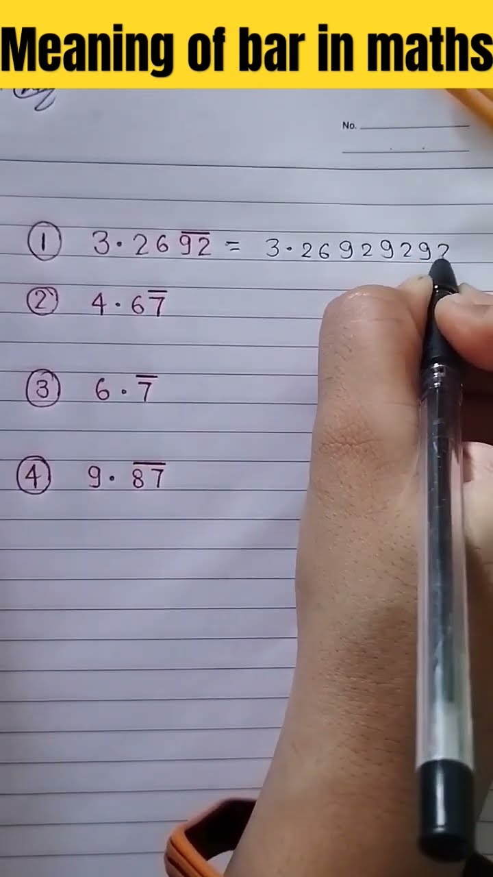Meaning Of Bar In Maths shorts trending viral YouTube Meaning Of Bar In Maths shorts trending viral YouTube