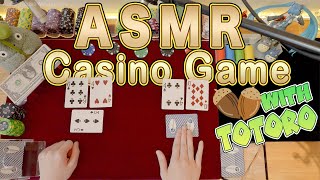 ASMR Role playing casino game BACCARAT SUPER SIX Slowly (No Talking) トトロと遊ぶ癒やしの熟睡カジノトランプゲーム