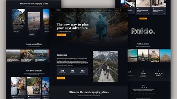 Build Travel Website Using HTML CSS And JavaScript | Landing Page Design