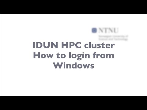 How to login IDUN HPC cluster from Windows