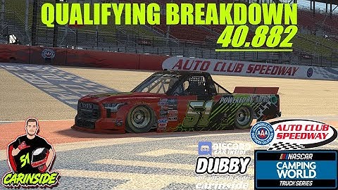 Qualifying Breakdown // iRacing C-Fixed Trucks at Auto Club Speedway