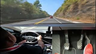 How to drive on a free highway and pass through town