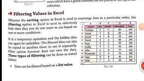 Class 7 - Computer - Chapter 4. Advanced Topics in MS Excel - Part 7