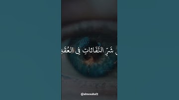 سورة الفلق #قران_كريم #اكسبلور #المصحف #قرآن #لايك #دويتو #الرحمن