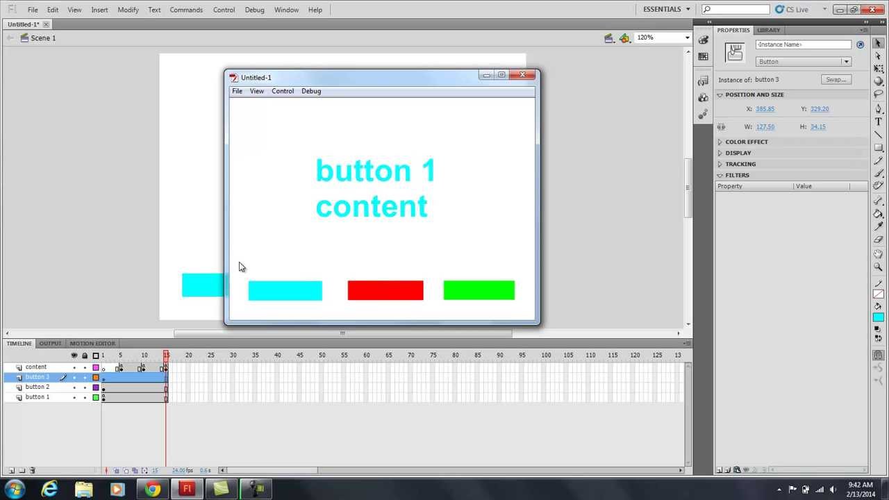 Flash 3- rollOver & rollOut - YouTube