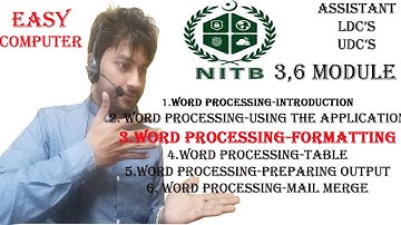 #Module-3 #Part-3 #MS Word #Word Processing-Formatting #Assistant #UDC