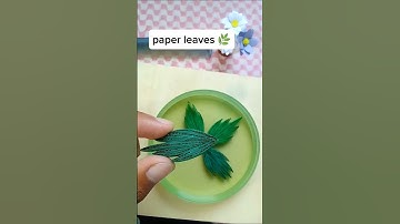 How to make quilling leaves using hair comb 💚#quilling#tutorial #papercraft#diy#shorts#fyp