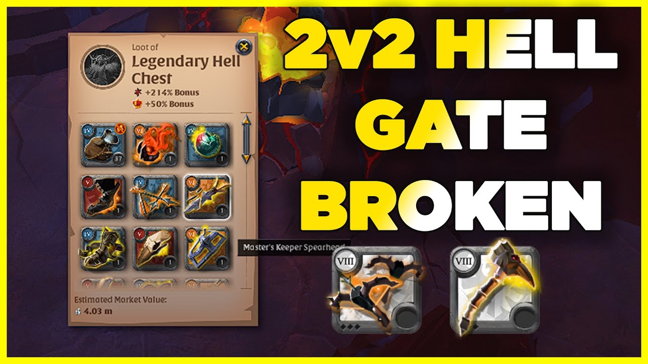 Albion Online One Shot 2vs2 HellGates Boltcaster Tombhammer