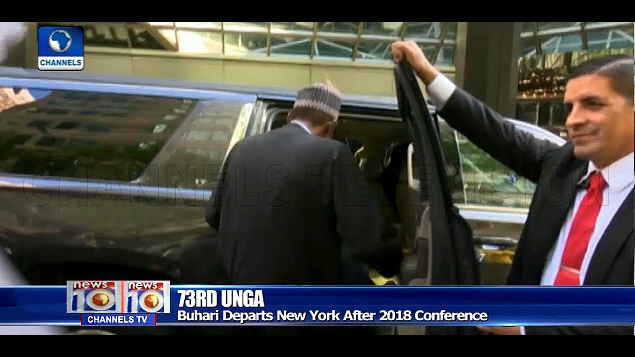 President Buhari Departs New York After 2018 United Nations General Assembly