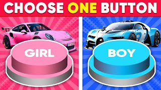 Choose One Button  BOY or GIRL Edition