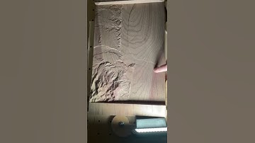 I just finished the smoothing pass for a topography carve on this chunk of walnut.