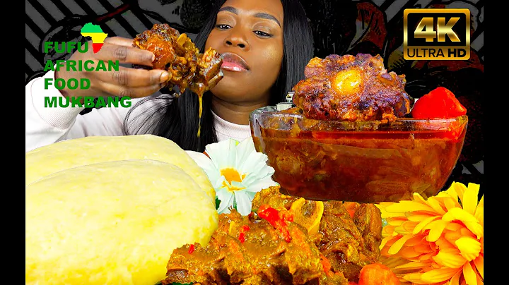FUFU MUKBANG | AFRICAN FOOD |NIGERIAN FOOD | OXTAIL MUKBANG | GOAT PEPPER SOUP| MUTTON CURRY MUKBANG