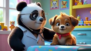 Doctor Panda & Puppy Patient Cute Animal Doctor Song For Kids