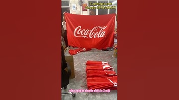 Cờ in logo Coca Cola - Cửa hàng cờ Đức Cường
