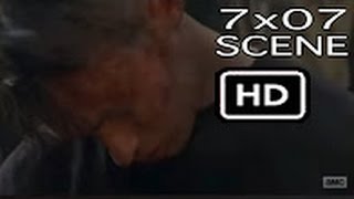 The Walking Dead 7X07 Negan Burns Marks Face With The Iron