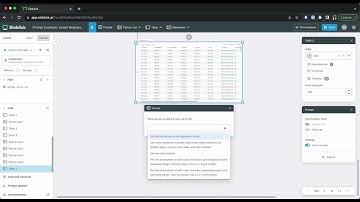 How to build a linear regression model with Einblick Prompt AI