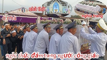 nghi thức hình ảnh xúc động của đám t-a-ng người công giáo.