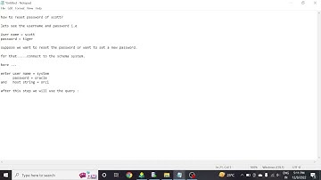 how to reset password of scott in oracle #oracletutorial