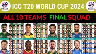 ICC T20 World Cup 2024 | Details & All Teams Final Squad | All Teams Squad for t20 world cup 2024