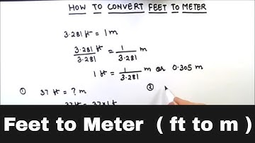 How to Convert from Feet to Meter / Feet to Meter conversion / Convert Feet to Meter / ft to m