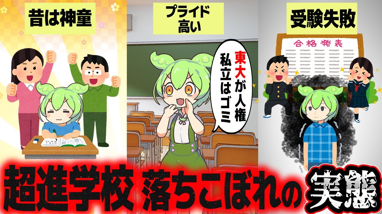 超進学校下位層の末路【ずんだもん解説】