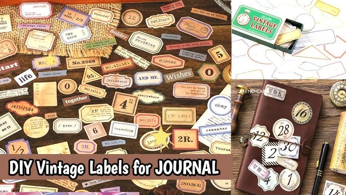 How to make vintage quotes stickers for journal _ DIY phrase stickers at  home 