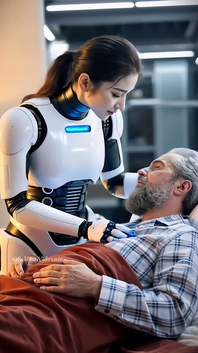 Kiss at Sleep - RobotGirl and Man 41 #robot #robotgirl #ai #cuterobot #viral #fyp #beautygirl