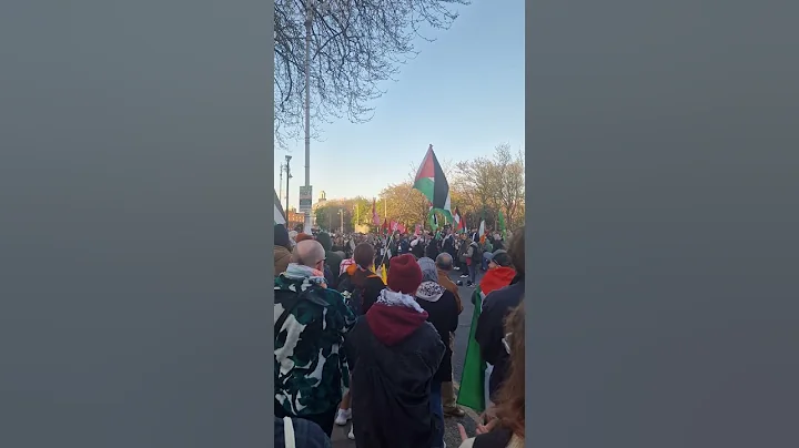 At the Dublin protest against increasing state repression of the Palestine solidarity movement
