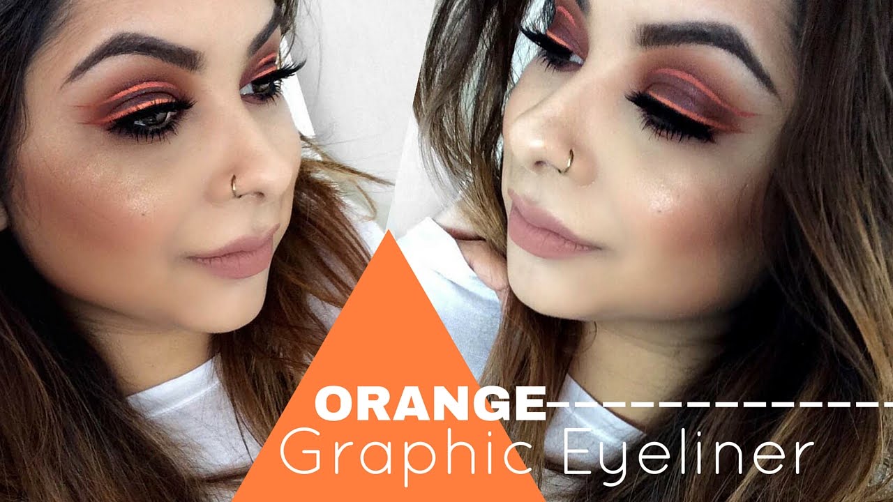 Orange Graphic Eyeliner ArielHope YouTube
