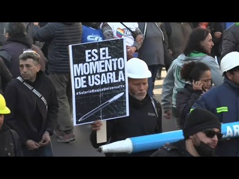 Protestas en Argentina en demanda de un salario básico universal ante la galopante inflación