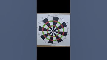 How to Draw Dart Board -Easy and simple #shorts #howtodraw #dart #games #drawing #art #doodle