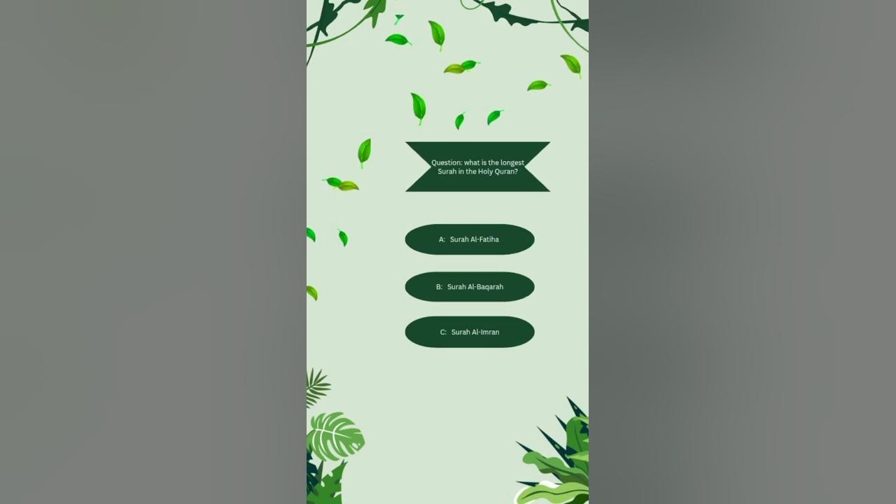 Do you know the longest surah in the holy quran islamicquiz 