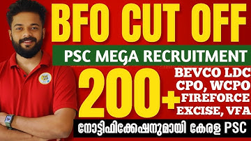 BFO CUT OFF⁉️PSC 200+ Mega Recruitment | KNOWLEDGE FACTORY PSC #psc
