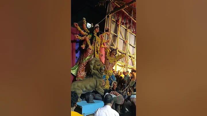 2021 Ekdalia Evergreen Ma Durga  reached Pandal Exclusive First Look. Huge Idol Of Ma Durga.