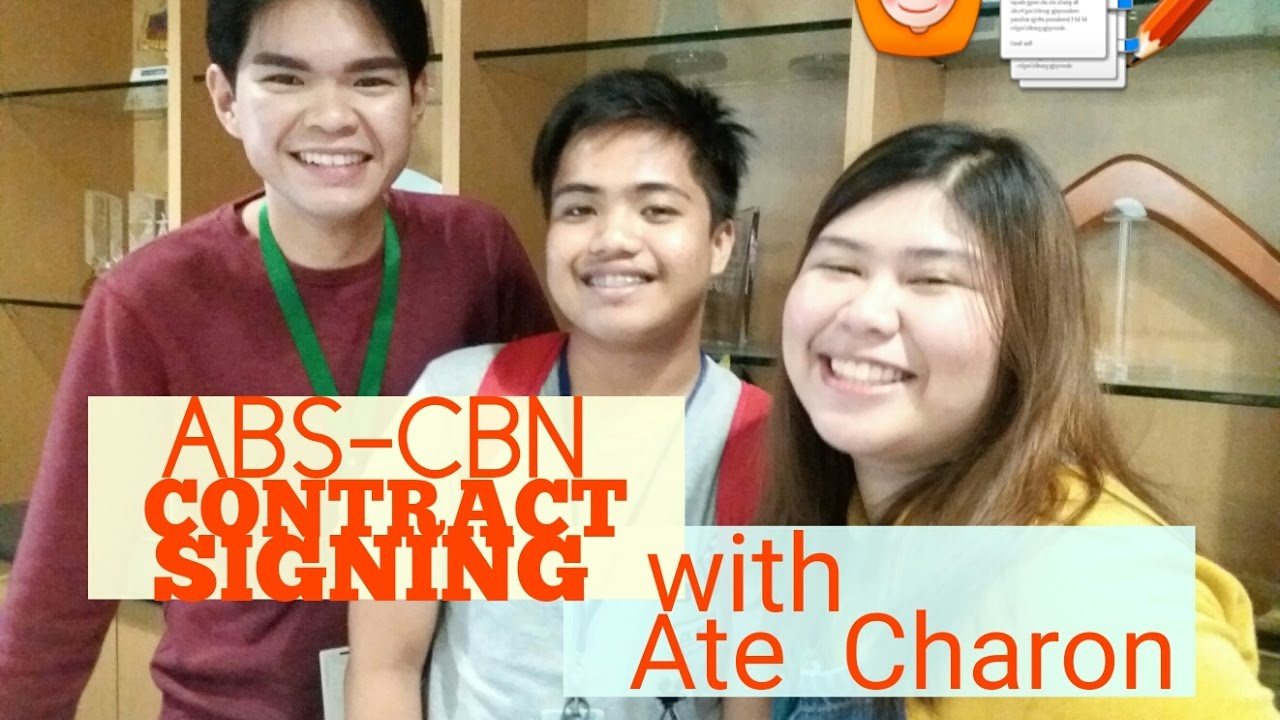 ABSCBN CONTRACT SIGNING WITH ATE CHARON + AUDITION FOR UNSPOKEN RULES