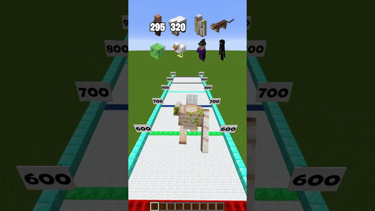 Minecraft long jump competition !