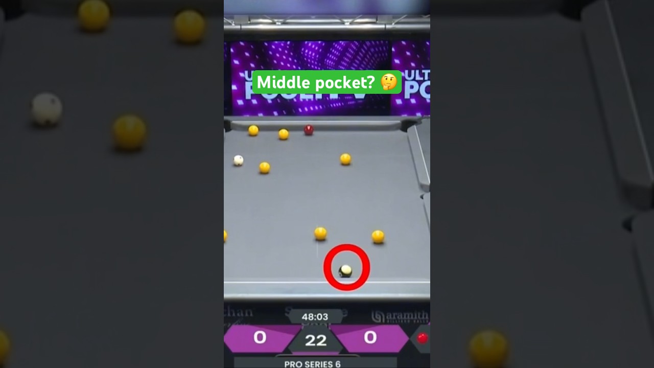 Unbelievable middle pocket shot 😱✅🎱 