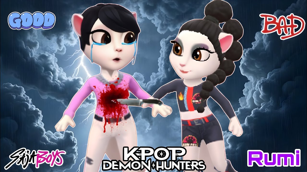 Bad Rumi killed Jinu Saja boys. Kpop demon hunters My talking anglea 2 ...