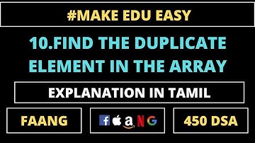 Find the Duplicate Number | 450 dsa | LEETCODE | ARRAY | TAMIL | #makeedueasy